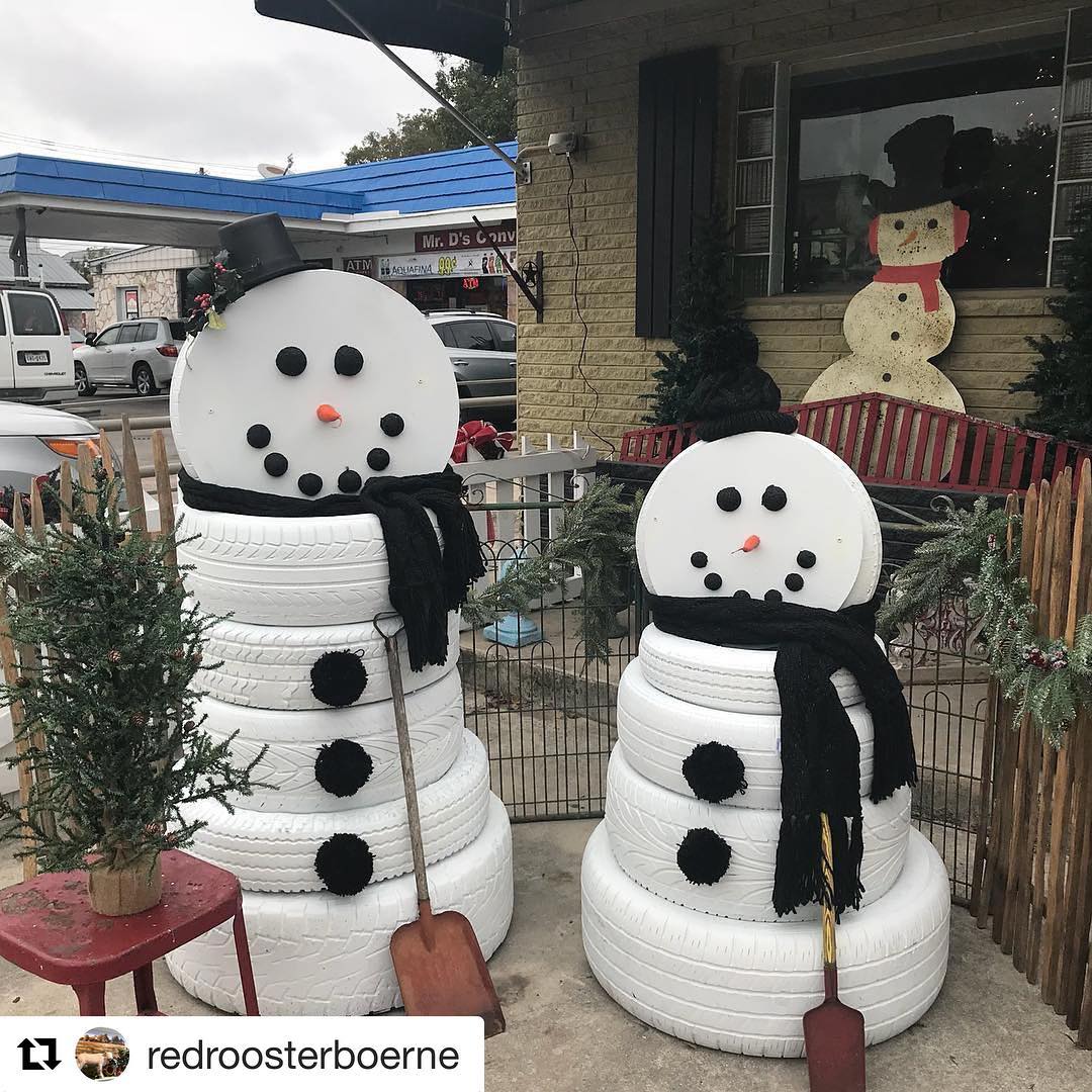 These tire snowmen from @redroosterboerne