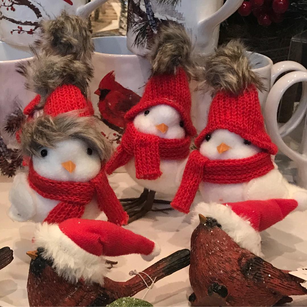 What says winter more than birds in stocking caps? This trio from Transpac has the best tweets