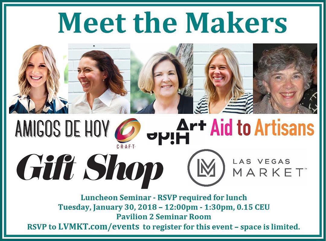 Join @giftshopmag’s managing editor, Sam Ujvary, as she discusses the maker movement with a notable panel at @lasvegasmarket on Tuesday, Jan. 30 at noon!