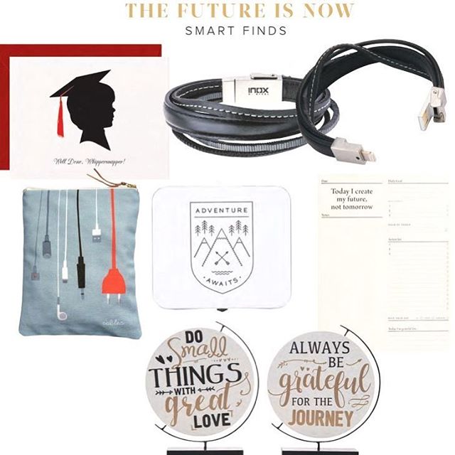 Grad gifts front and center!!! (Because folks like me will be in a mad dash looking for something inspiring on the way to a million grad parties this weekend @warrentales @inoxjewelry @pleased_to_meet @now_designs @migoals @transpac1050
