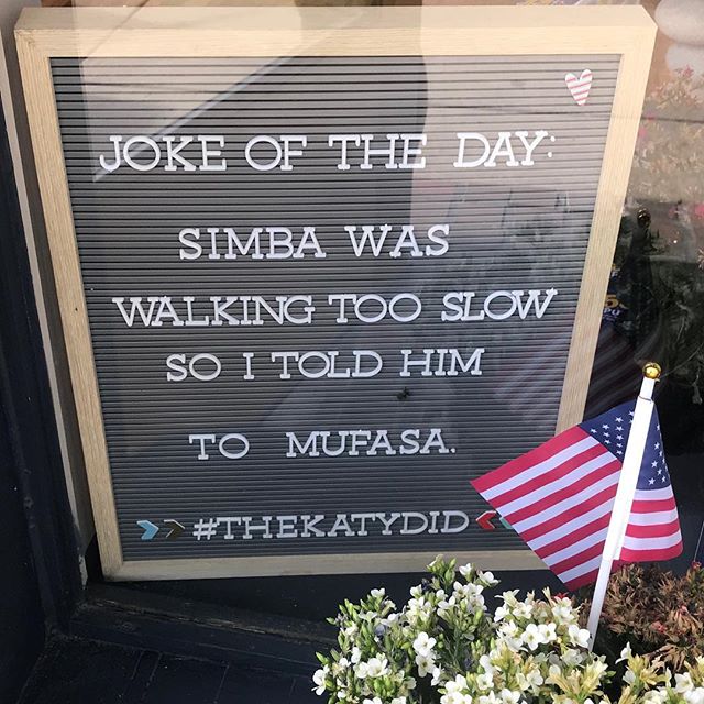 😄 Invite them in with a laugh. DM us your best sidewalk sign jokes and we may include you in an upcoming Gift Shop feature @katydidpetoskey