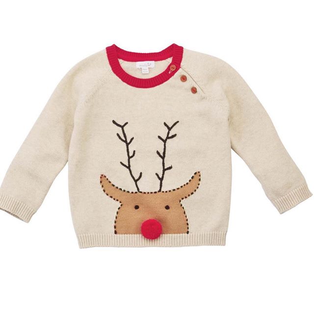 Our product pick of the week is this super cute reindeer sweater by Mud Pie! Tis the season  @mudpiegift