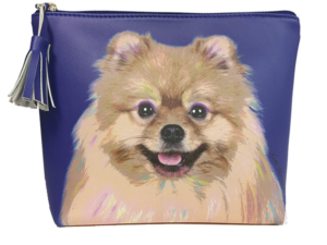 Pomeranian Faux Leather Zipper Bag from Poppa Artzee
