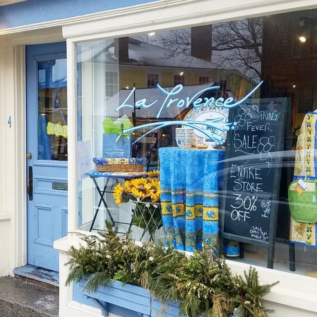 One of our featured retailers, @la_prov, has the prettiest blue door @la_prov