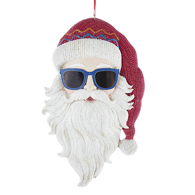 Cool Yule Santa Head Ornament. Kurt S. Adler. Circle 223. 
															/ Kurt Adler							