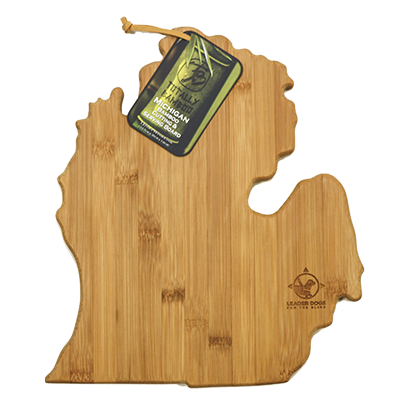 Michigan Bamboo Cutting and Serving Board. Leader Dogs for the Blind. Circle 162.