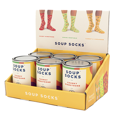 Soup Socks. Luckie’s of London. Circle 157.