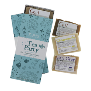 Tea Party Soap Set. Rinse Bath & Body. Circle 151.