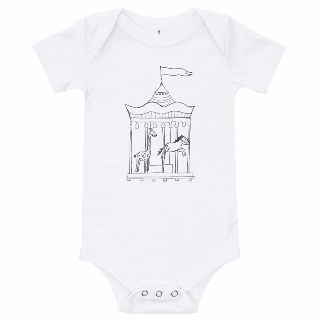 Carousel Onesie by Artski & Hutch.