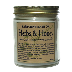 Herbs and Honey Handcrafted Soy Wax Candle by B.Witching Bath Co.