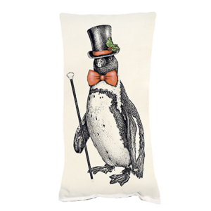 Eric and Christopher Top Hat Penguin Pillow