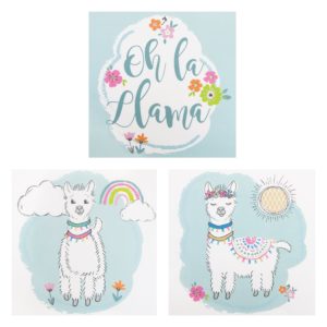 Trend Lab Oh La Llama Canvas Wall Art Set