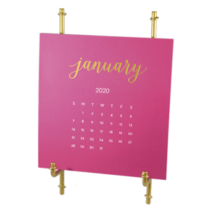 Monogrammed Desk Calendar by PrintsWell