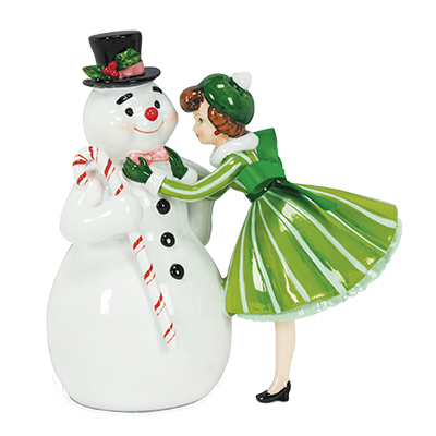 Glossy Girl with Snowman Resin Figurine. Abbott. Circle 210. 
															/ Abbott							