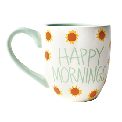 Happy Mornings Mug. Coton Colors. Circle 165.