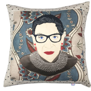 Ruth Bader Ginsburg Pillow by Huger