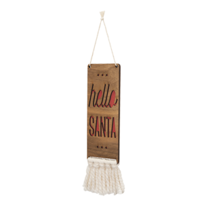 Tree by Kerri Lee Walnut Christmas Sign Santa