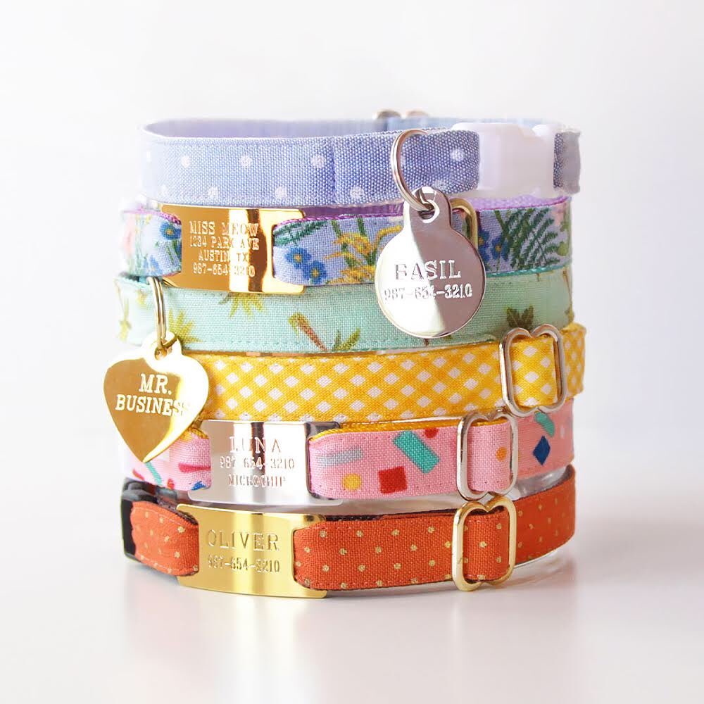 Collars are the essential accessory for cats. Look at all these options from @madebycleo