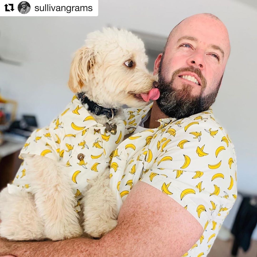 This is twinning! @shopdogthreads @sullivangrams with @get_repost
・・・
This shi(r)t is bananas!⁣ 🍌
⁣
Thank you @rawalter1 for the perfect birthday gift!⁣
⁣
@harryspils and I love it!