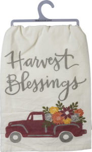 Harvest Blessings Towel from Primitives by Kathy 
