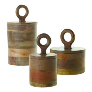 Mango Wood Canisters by Accent Décor