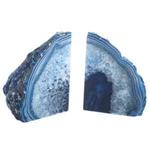 Blue Agate Bookends from Geocentral