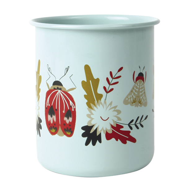 Folk Art Beetles Pencil Cup 
															/ UWP Luxe							