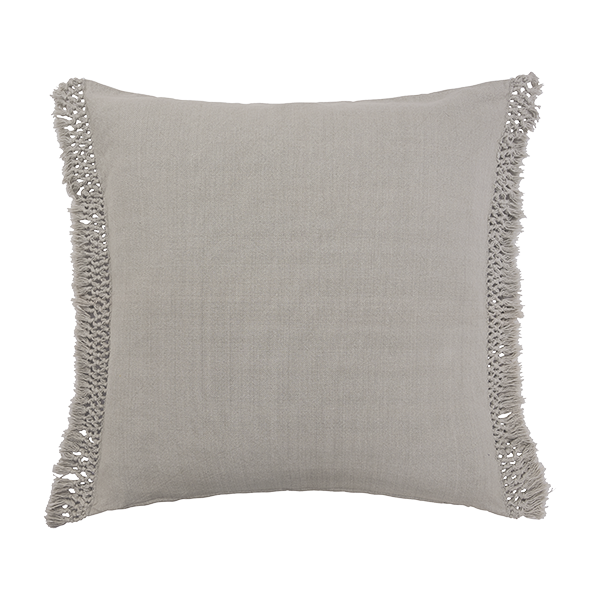 Lavato Oyster Pillow with Triple-Knotted Fringe 
															/ Elisabeth York							