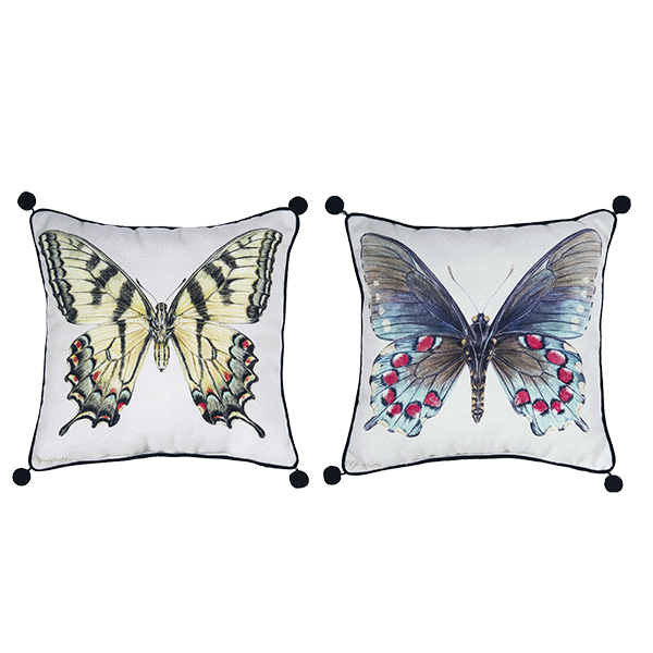 Fabric Butterfly Pillows 
															/ Transpac							
