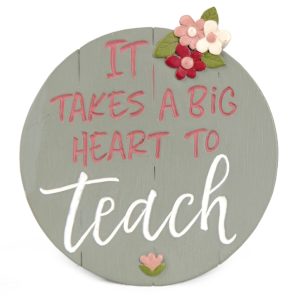 Round Teacher Plaque by Blossom Bucket