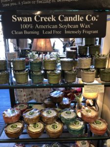 Swan Creek Candle display at The Perfect Piece