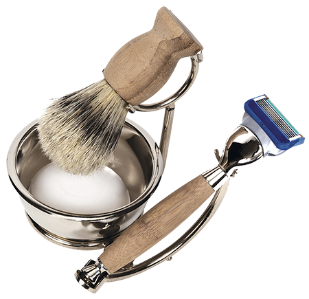 Bamboo Handle Shave Set