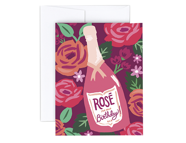 Rosé Birthday Card