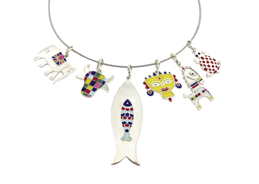 India Folk Art Charm Necklace by Lai