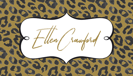 Custom Note Card with Leopard Spots