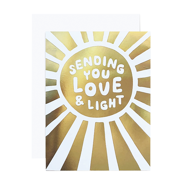 Sending Love & Light Foiled Card