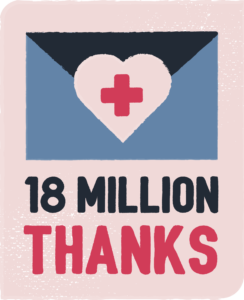 18 Million Thanks Campaign logo