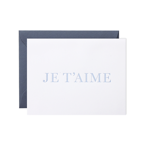 Blue Je T'aime Greeting Card 
															/ Bourne Paper Co.							