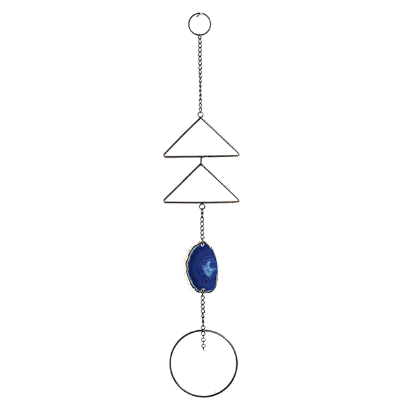 Blue Agate Crystal Wall Hanging 
															/ GeoCentral							
