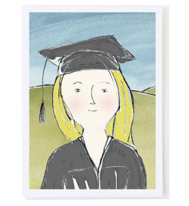 Girl Cap and Gown Card from mollyOcards