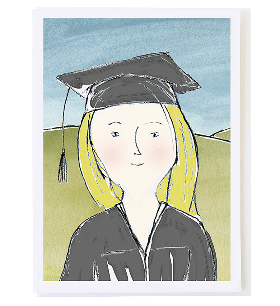 Cap and Gown Card 
															/ MOLLY O CARDS							