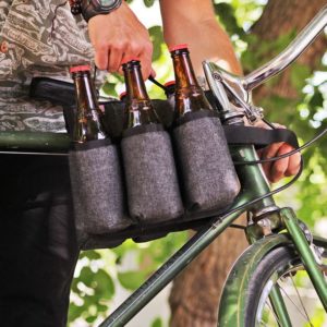 the Highline Insulated 6-Pack Holder keep your favorite brews cold, protected and handy. With a comfy carrying handle and straps to even mount on your bicycle, your brews will travel in style. Made from salvaged denim and upcycled bicycled tubes in the USA with livable wages. The perfect gift for the beer lover in your life.