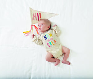 New To the Crew Crawler and Pennant Set from Mud Pie