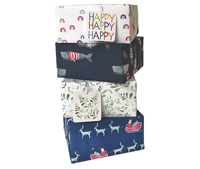 Happiest Gift Tag and Giftwrap