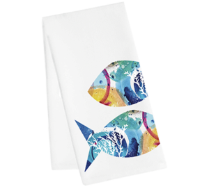 Fish Collage Tea Towel from M Design Studio