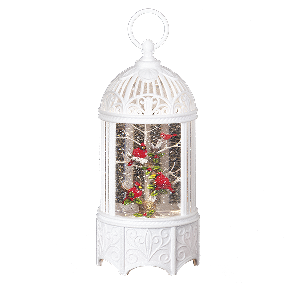 Lighted Swirl Birdcage with Confetti Lite