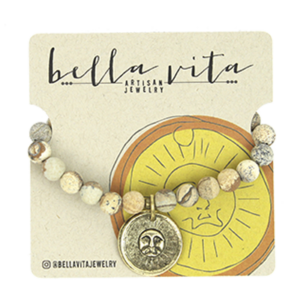 Sun and Natural Stone Bracelet from Bella Vita Jewelry