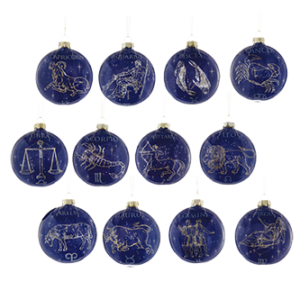Zodiac Glass Ornament Set from Kurt S. Adler