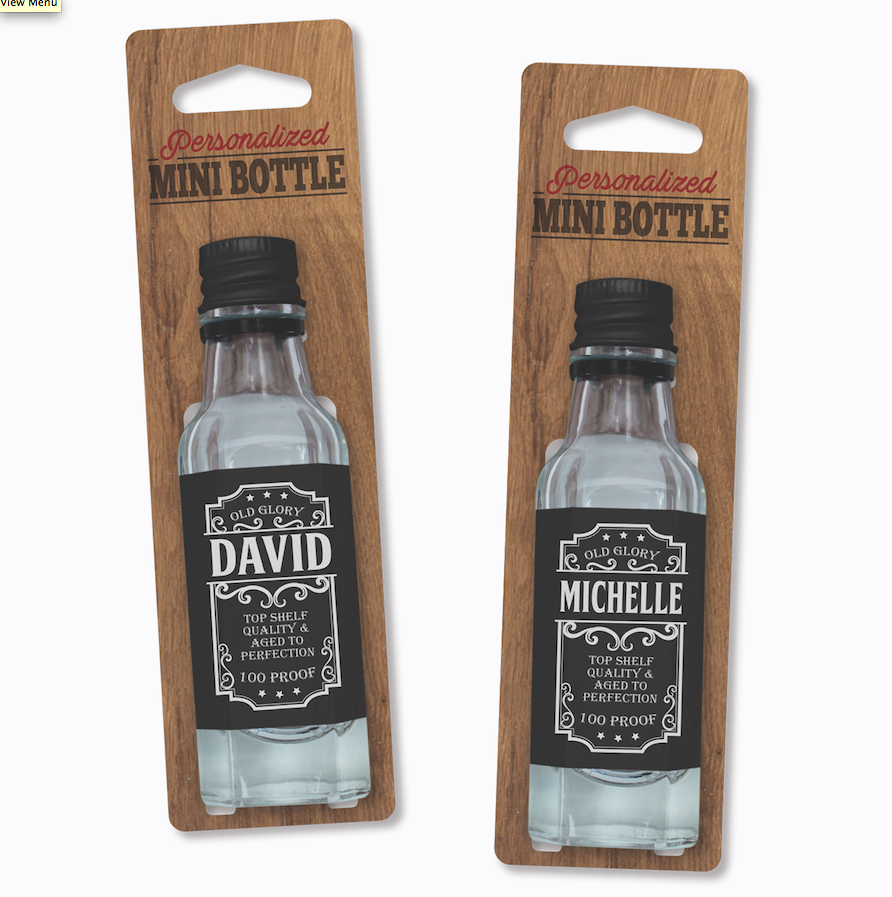 Personalized Mini Bottles 
															/ LaserGifts							