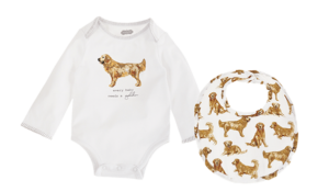 Two-piece Crawler and Bib Set from Mud Pie